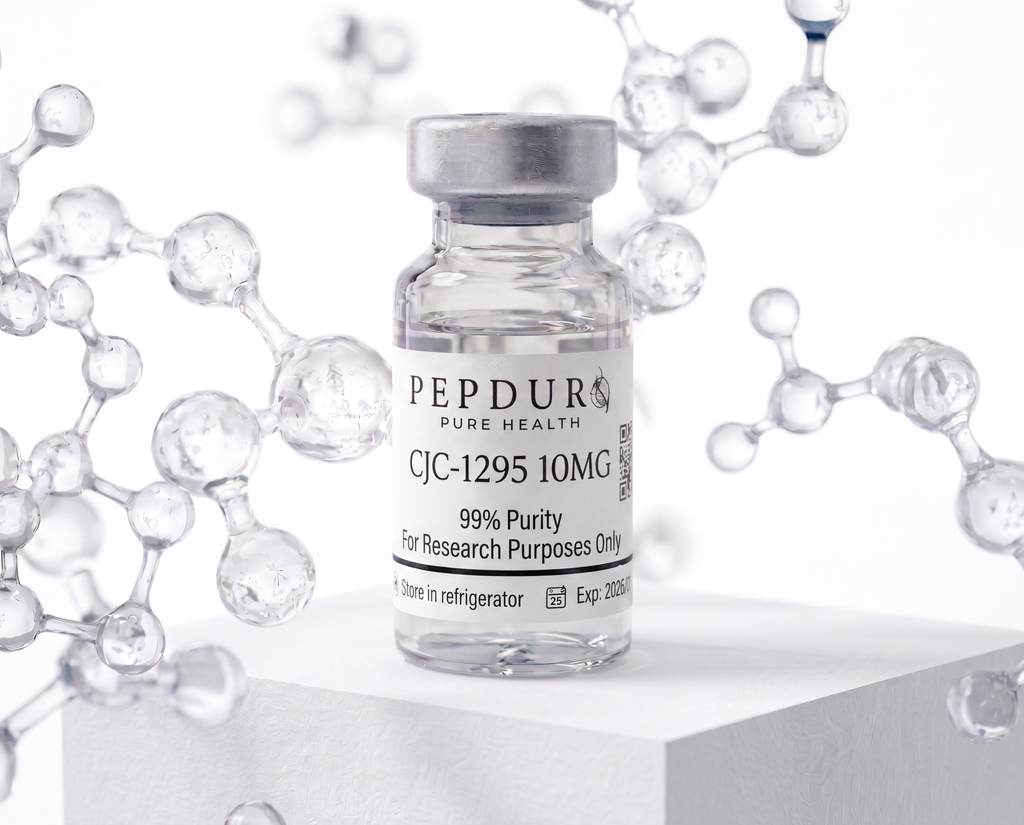CJC-1295 peptide bottle on a clean white background