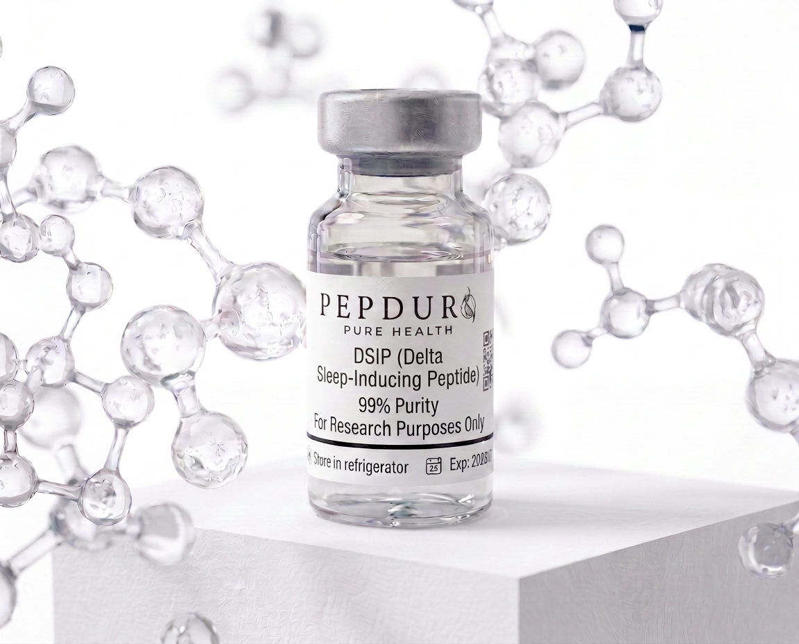 DSIP (Delta Sleep Inducing Peptide) peptide on clean white background