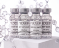 TB500, BPC-157, GHK-Cu & KPV peptide on clean white background